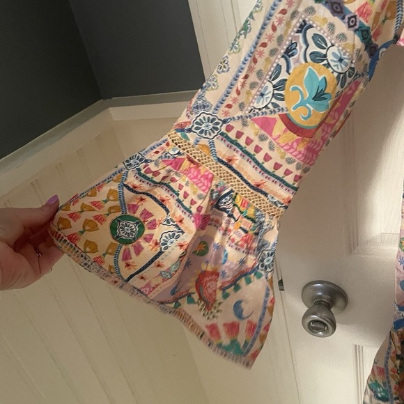 Taj by Sabrina Crippa Women's Long Sleeve Mini Dress Multicolor Size Small Beach - Picture 7 of 14